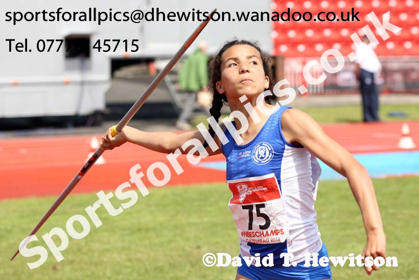 Junior girls javelin, English Schools Track and Field. Photo: David T. Hewitson/Sports for All Pics